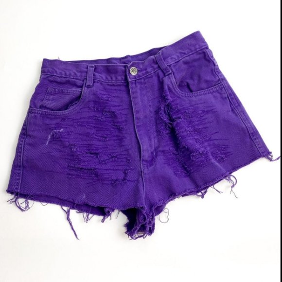 Cut Off Jean Shorts High Waisted Shorts - Picture 3 of 6